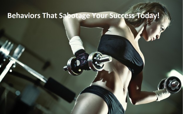 Young woman weight training